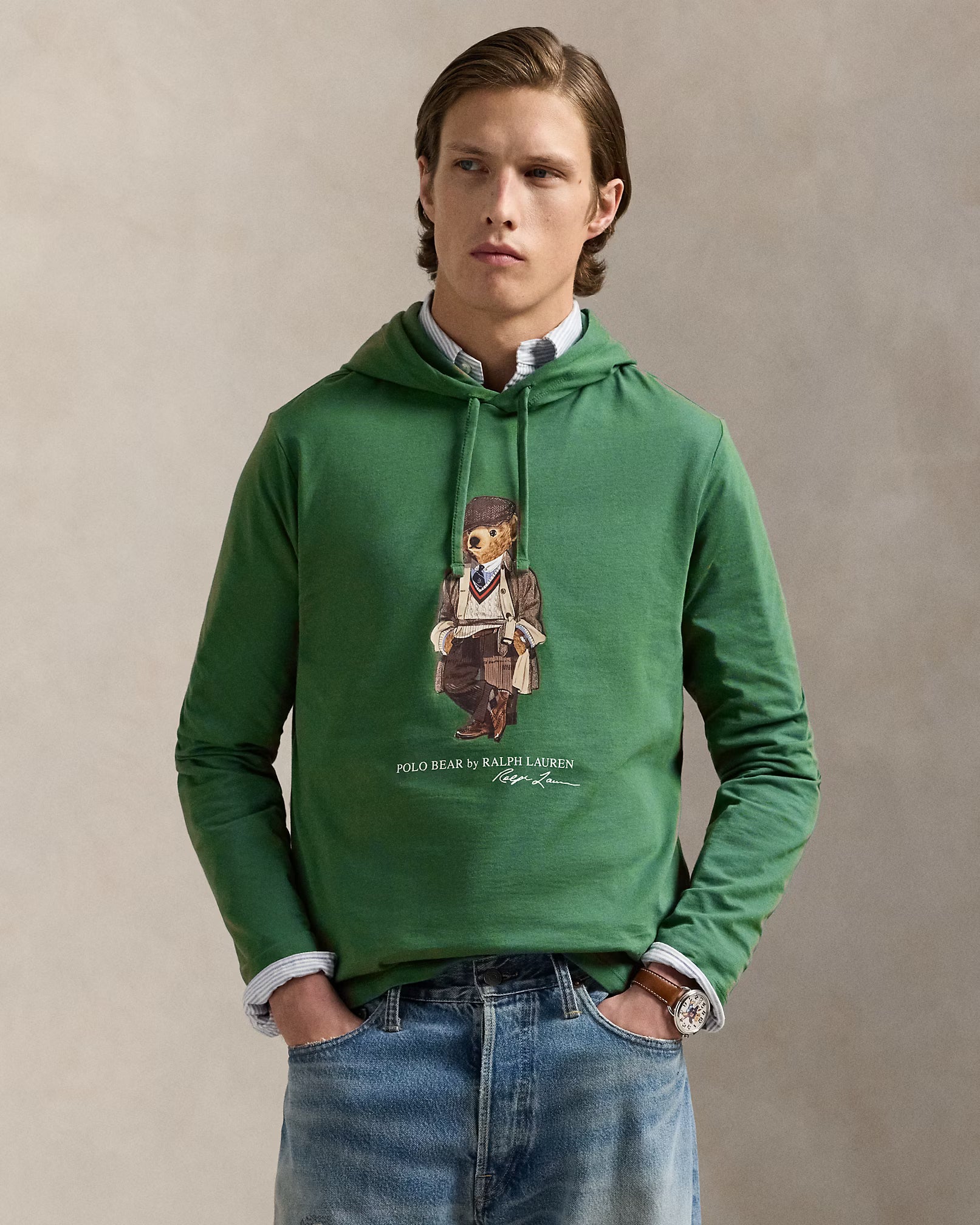 Ralph Lauren Polo Bear Jersey Kapuzen-T-Shirt