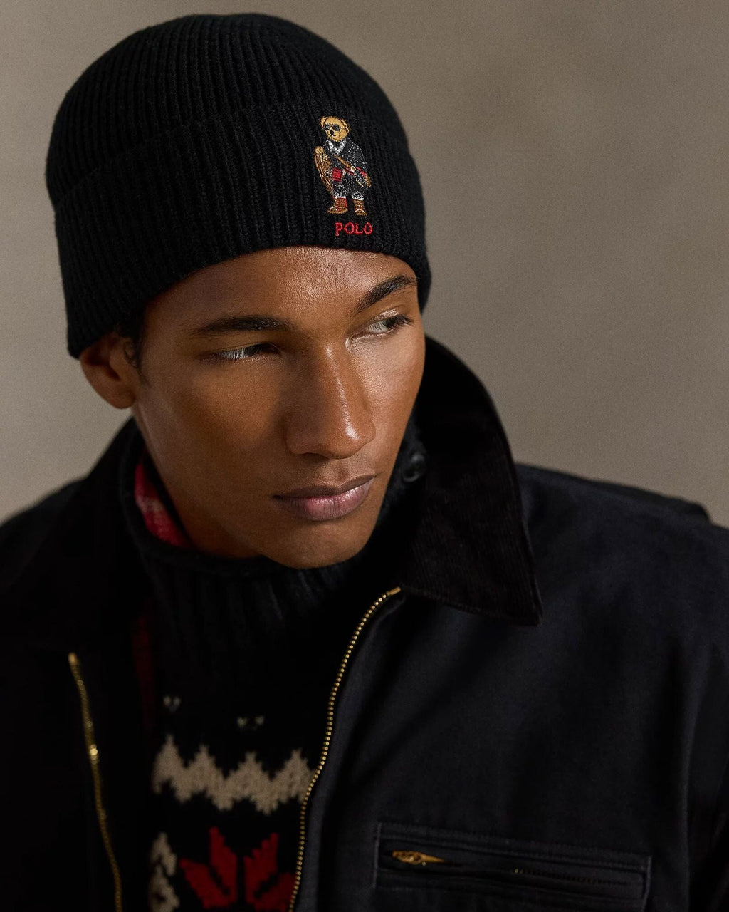Ralph Lauren Polo Bear Rippstrick-Mütze